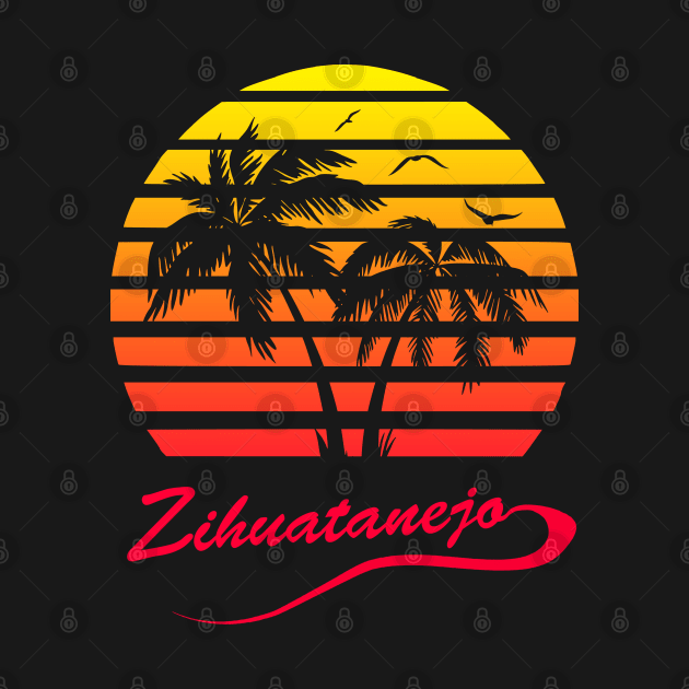 Zihuatenejo 80s Tropical Sunset by Nerd_art