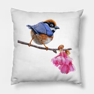 Little Bird on Limb Pillow