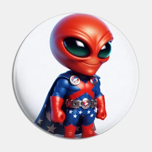 Martian Alien Caricature #9 Pin