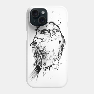 Sneaky giggles - Small owl Drawing Phone Case