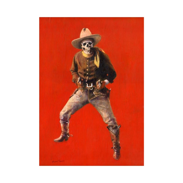 Vintage Skeleton Cowboy by mictomart