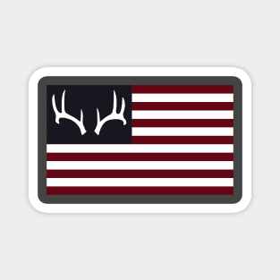 Antler American Flag Magnet