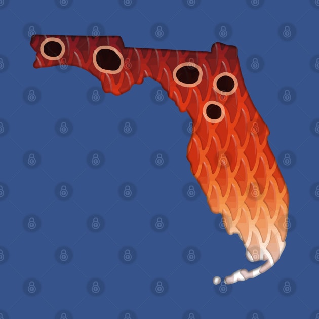 Florida Redfish Colors Red Drum Inspired Color Pattern by TeeCreations