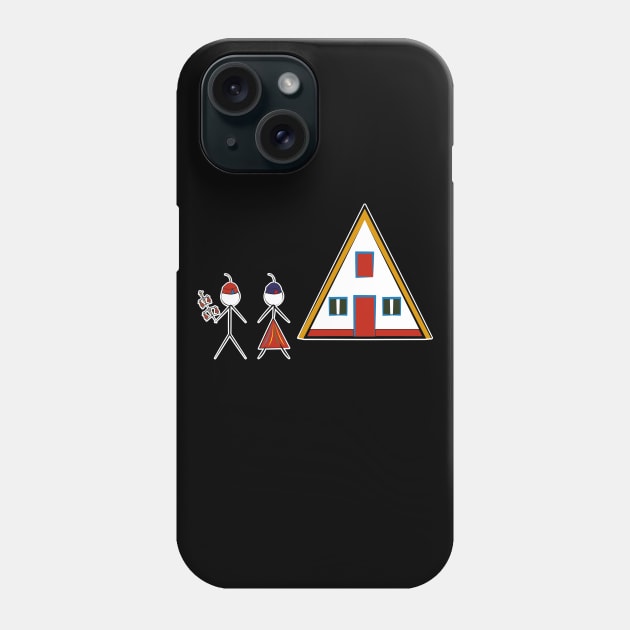 Madeira Island Male & Female Stick Figure inspired by Folklore & Santana House Phone Case by Donaby