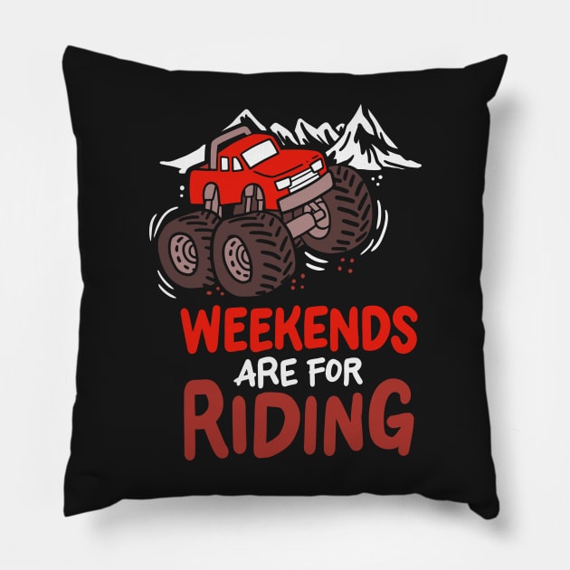 ATV / FOUR WHEELING: Weekends Are For Riding Gift Pillow by woormle