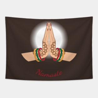 Namaste Hands 1 - On the Back of Tapestry