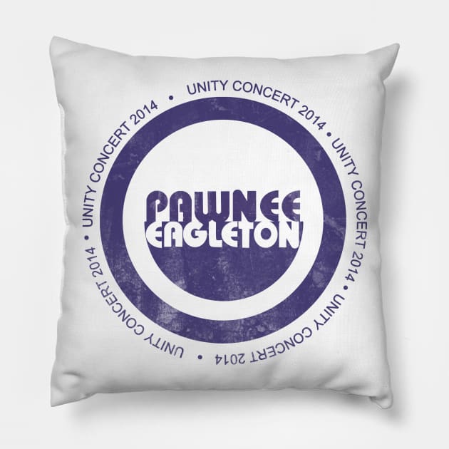 Pawnee eagleton unity concert 2014 Pillow by nomadearthdesign