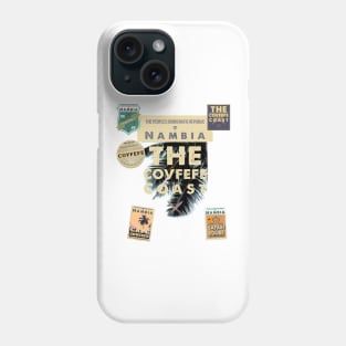 Nambia Coast Fronds and Badges - Nambian Free Stone Phone Case