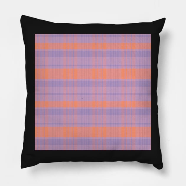 Spring Aesthetic Calan 1 Hand Drawn Textured Plaid Pattern Pillow by GenAumonier