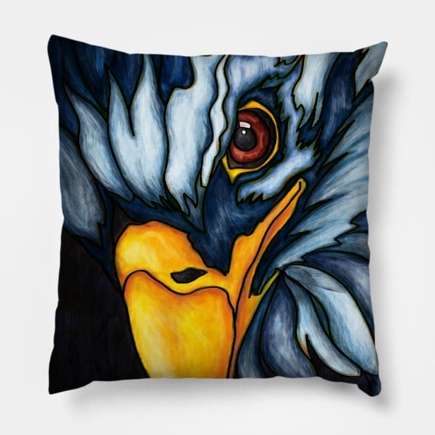 American bald eagle portrait, realistic bird art Pillow by NadiaChevrel