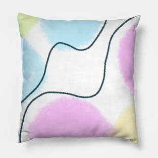 Colorful watercolor abstract texture Pillow