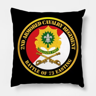 2nd Armored Cavalry Regiment DUI - Red White - Battle of 73 Easting Pillow