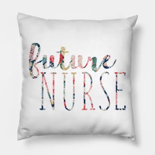 Navy Floral Future Nurse Pillow