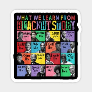 What We Learn From Black History Human Rights African - Black History Month Magnet