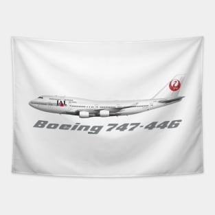 Japan Airlines 747-400 Friend Ship Tee Shirt Version  V1 Tapestry