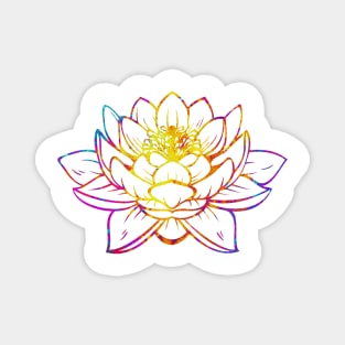 Watercolor Lotus Magnet