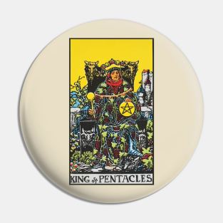 King of pentacles tarot card Pin