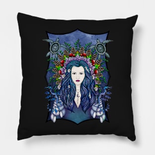 Amphitrite goddess of the sea full color Pillow