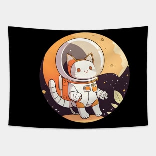 Cat Astronaut Floating in Space - Cat Lover Tapestry