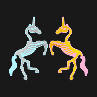 Undead unicorn pastel pinkandblue T-Shirt