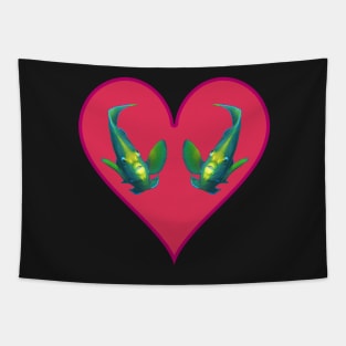 Angelfish | Pair of twins | Variation in Viva Magenta | Tapestry