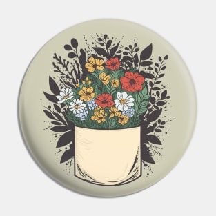 Flowers in the pocket Pin