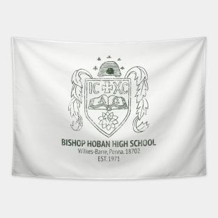 1970s Bishop Hoban High School Logo Recreation (GREEN - FADED) Tapestry