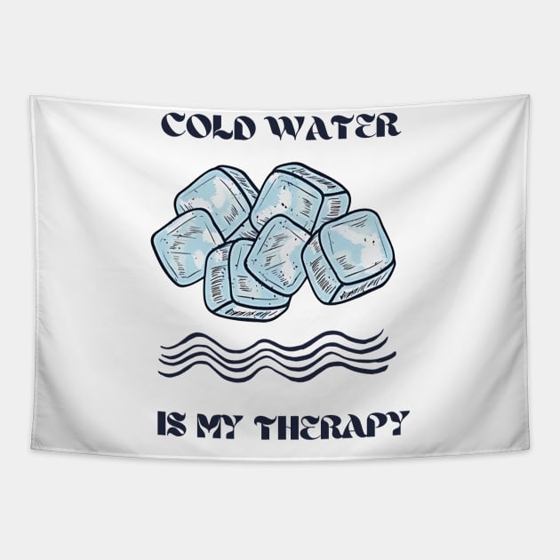 Cold Water Wim Hof Inspired, Iceman, Ice Baths Tapestry by Ac Vai