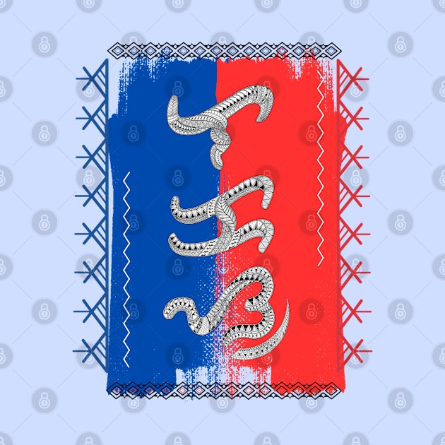 Philippine Flag / Baybayin word Lakas (Strength) by Pirma Pinas