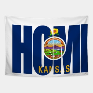 Kansas Home - State Flag Tapestry