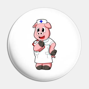 Pig as Nurse with Smock Pin