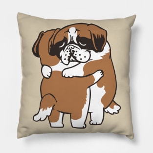 St. Bernard hugs Pillow