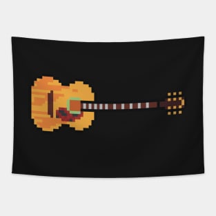 Pixel Acoustic Harmony Guitar Tapestry