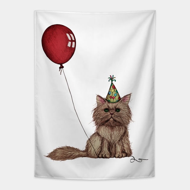 Kitty Celebration Tapestry by micklyn