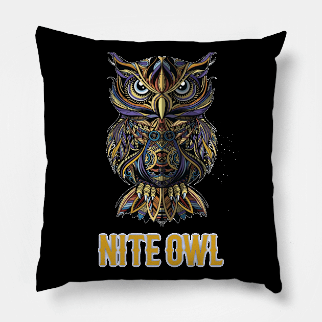 Nite owl Pillow by Dorran