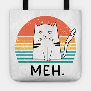 Funny Meh Cat Gift for Cat Lovers Tote