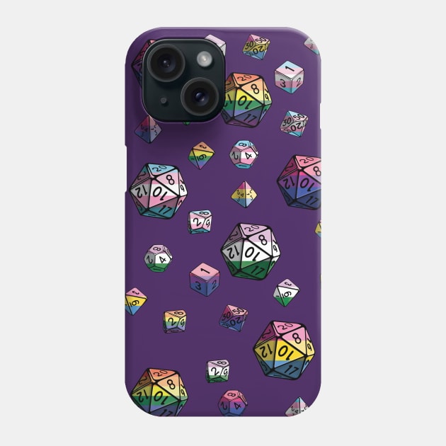 Pride Dice Pattern Phone Case by CrowleyCreations