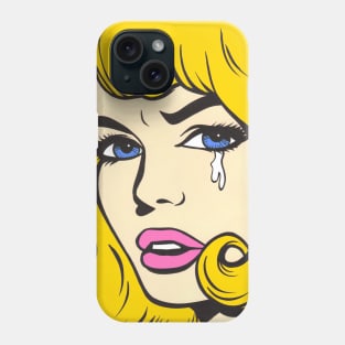 Blonde Crying Comic Girl Phone Case