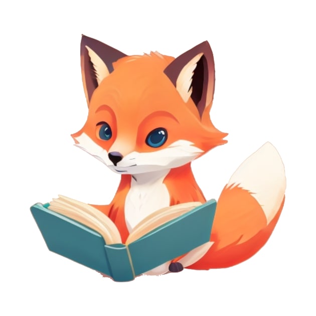 fox reading a book by Majkel&Majkel