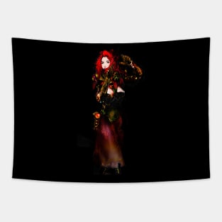 Digital Figure Artwork. Multi-coloured Tapestry