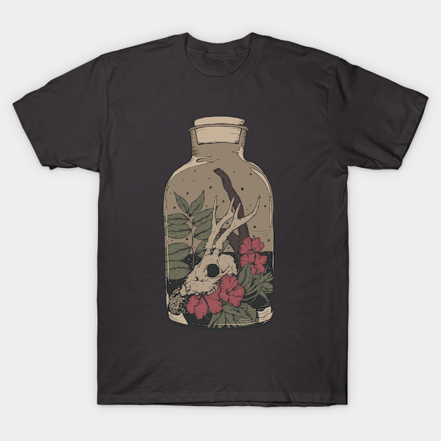 Skull in a jar - Terrarium - T-Shirt