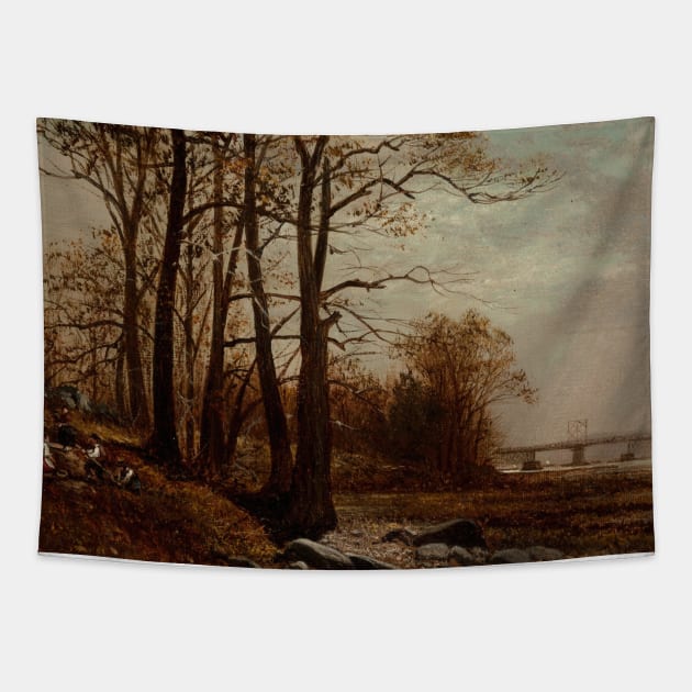 Near McComb's Dam, Harlem, New York by David Johnson Tapestry by Classic Art Stall