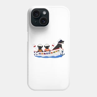 Nautical Preppy Dogs - Black Lab Phone Case