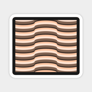 Op Art Peach 7632 Magnet