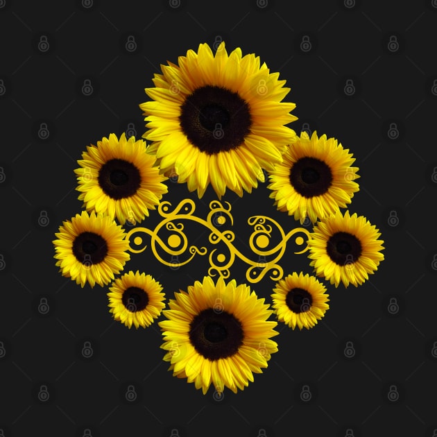 blooming sunflowers ornament flowers sunflower by rh_naturestyles