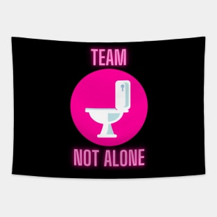 Team Not Alone on the Toilet Tapestry