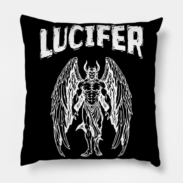 Lucifer Pillow by Ray Crimson