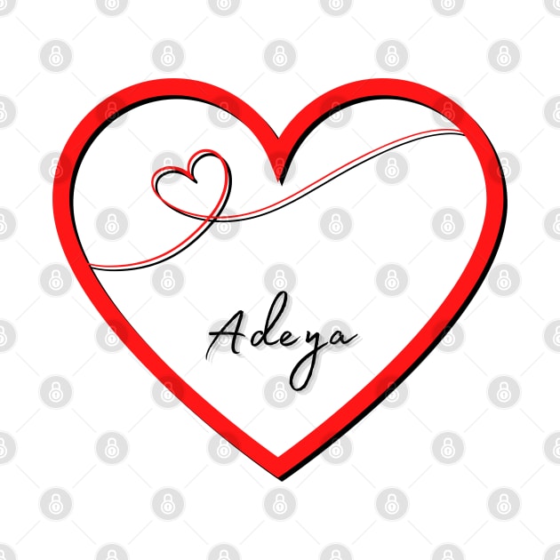 ADEYA  Name in Heart by EmoteYourself