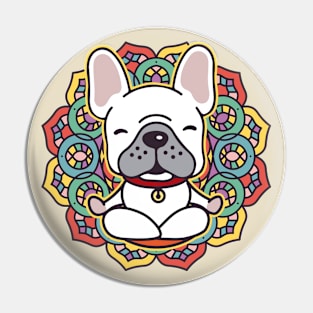 Yoga pug mandala meditation funny meme dog Pin