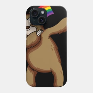 Sloth Dabbing Gay Lesbian Resis LGBT Flag Phone Case